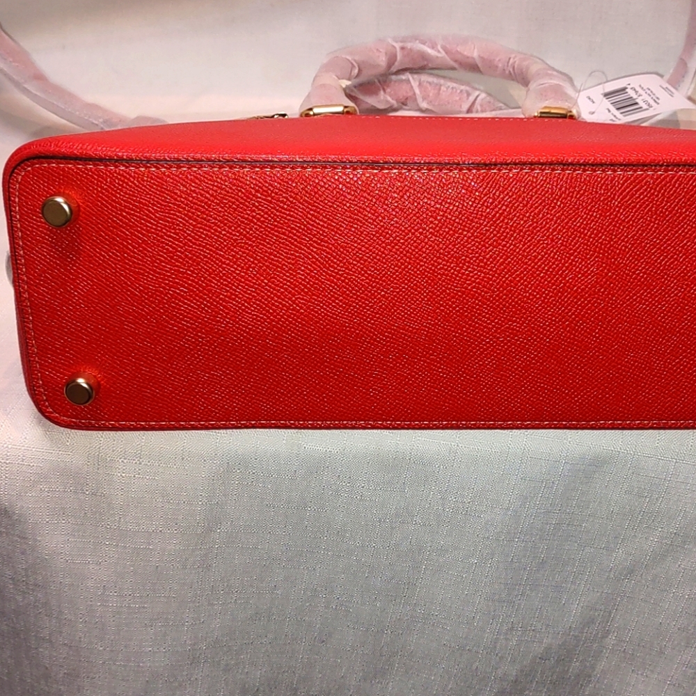 COACH Katy Satchel in Miami Red - Picture 8 of 8